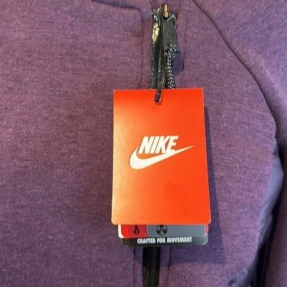 Nike Tech Womens Aeroloft 800 down-fill fleece purple Moto jacket medium BNWT - Picture 7 of 14